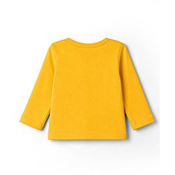 Babyhug Cotton Knit Full Sleeves T-Shirt & Pyjama Night Suit With Peach Print & Cap - Orange
