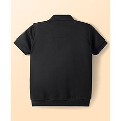 Babyhug Knitted Half Sleeves Jacket With Text Printed Inner Tee - Red