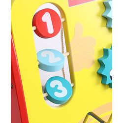 Babyhug Disney Mickey & Friends Wooden Activity Walker with Xylophone and 6 Activities - Red| Baby Safe Material| Engaging Activity Toys