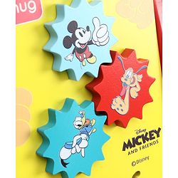 Babyhug Disney Mickey & Friends Wooden Activity Walker with Xylophone and 6 Activities - Red| Baby Safe Material| Engaging Activity Toys