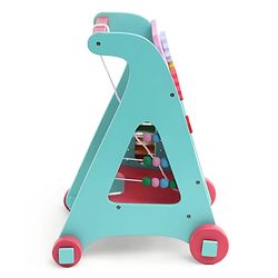 Babyhug Disney Mickey & Friends Wooden Activity Walker with Xylophone and 6 Activities - Red| Baby Safe Material| Engaging Activity Toys
