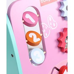 Babyhug Disney Mickey & Friends Wooden Activity Walker with Xylophone and 6 Activities - Red| Baby Safe Material| Engaging Activity Toys