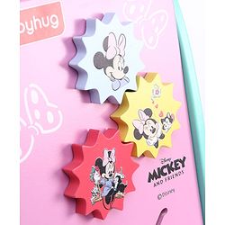 Babyhug Disney Mickey & Friends Wooden Activity Walker with Xylophone and 6 Activities - Red| Baby Safe Material| Engaging Activity Toys