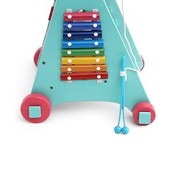 Babyhug Disney Mickey & Friends Wooden Activity Walker with Xylophone and 6 Activities - Red| Baby Safe Material| Engaging Activity Toys