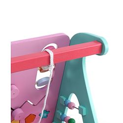 Babyhug Disney Mickey & Friends Wooden Activity Walker with Xylophone and 6 Activities - Red| Baby Safe Material| Engaging Activity Toys