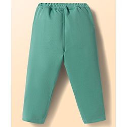 Babyhug Knit Full Sleeves Stretchable Solid 3 Piece Party Suit With Bow - Mint