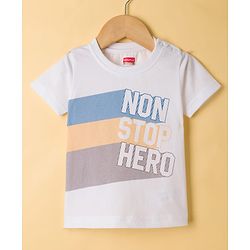 Babyhug Knit Full Sleeves Text Printed Blazer with T-Shirt - Multicolor