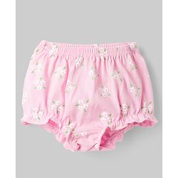 Babyhug 100% Cotton Knit Antibacterial Bloomers with Floral Print Pack of 3 - Multicolor