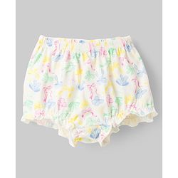 Babyhug 100% Cotton Knit Antibacterial Bloomers with Bow & Polka Dot Print Pack of 3 - Multicolor