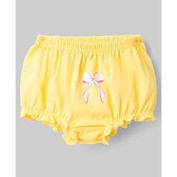Babyhug 100% Cotton Knit Antibacterial Bloomers with Bow & Polka Dot Print Pack of 3 - Multicolor