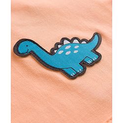 Babyhug Cotton Knit T-Shirts Half Sleeves Structured with Graphics & Applique Detailing Orange 12-18 Months