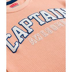 Babyhug Cotton Waffle Knit Half Sleeves T-Shirt With Text Print - Multicolor