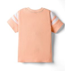Babyhug Cotton Waffle Knit Half Sleeves T-Shirt With Text Print - Multicolor