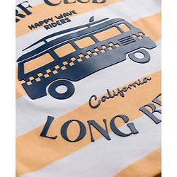 Babyhug Cotton Knit Sleeveless T-Shirt with Graphics Multi Color 6-9 Months