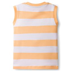 Babyhug Cotton Knit Sleeveless T-Shirt with Graphics Multi Color 6-9 Months