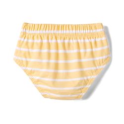 Babyhug 100% Cotton Single Jersey Knit Antibacterial Striped Briefs Pack of 3 With Teddy Print - Multicolor