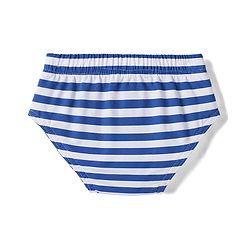 Babyhug 100% Cotton Single Jersey Knit Antibacterial Striped Briefs Pack of 3 With Teddy Print - Multicolor
