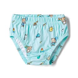 Babyhug 100% Cotton Single Jersey Knit Antibacterial Striped Briefs Pack of 3 With Teddy Print - Multicolor