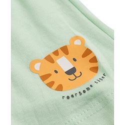 Babyhug 100% Cotton Knit Antibacterial Striped & Tiger Printed Trunks Pack of 3 - Multicolor