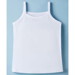 Babyhug 100% Organic Cotton Knit Sleeveless Solid Color Slips Pack of 3 - White