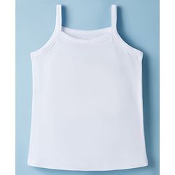 Babyhug 100% Organic Cotton Knit Sleeveless Solid Color Slips Pack of 3 - White