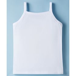 Babyhug 100% Organic Cotton Knit Sleeveless Solid Color Slips Pack of 3 - White