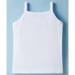 Babyhug 100% Organic Cotton Knit Sleeveless Solid Color Slips Pack of 3 - White