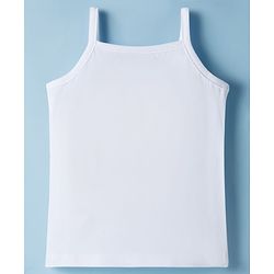 Babyhug 100% Organic Cotton Knit Sleeveless Solid Color Slips Pack of 3 - White