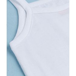 Babyhug 100% Organic Cotton Knit Sleeveless Solid Color Slips Pack of 3 - White