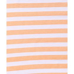 Babyhug Cotton Knit Hooded Towel With Tiger Embroidery & Stripes L 76 x B 76 cm - Light Brown