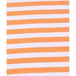 Babyhug Cotton Knit Hooded Towel With Stripes & Crown Applique L 73 x B 73 cm - Orange