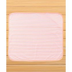 Babyhug Cotton Knit Hooded Towel With Stripes & Sea Life Embroidery L 76 x B 68.5 cm - Orange