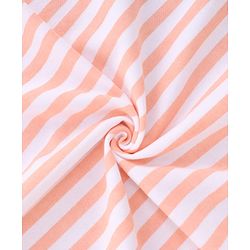 Babyhug Cotton Knit Hooded Towel With Stripes & Sea Life Embroidery L 76 x B 68.5 cm - Orange