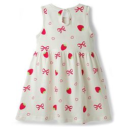 Babyhug Single Jersey Knit Sleeveless Frocks With Heart & Strawberry Print Pack of 2 - Multicolor
