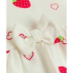 Babyhug Single Jersey Knit Sleeveless Frocks With Heart & Strawberry Print Pack of 2 - Multicolor