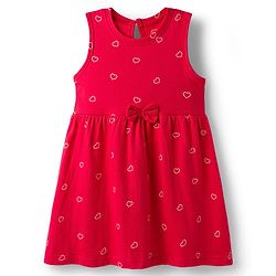 Babyhug Single Jersey Knit Sleeveless Frocks With Heart & Strawberry Print Pack of 2 - Multicolor