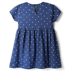 Babyhug Cotton Knit Half Sleeves Polka Dots & Floral  Printed Frocks Pack Of 2 - Multi Color