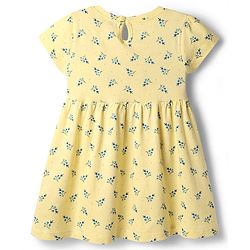 Babyhug Cotton Knit Half Sleeves Polka Dots & Floral  Printed Frocks Pack Of 2 - Multi Color
