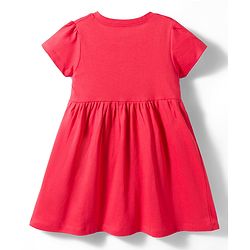 Babyhug Single Jersey Knit Half Sleeves Frocks With Heart Print Pack of 2 - Multicolor