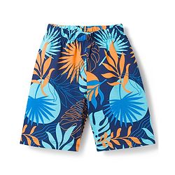 Babyhug Cotton Knit Half Sleeves T-Shirt & Shorts Co-ord Night Suit with Leaf Print - Navy Blue