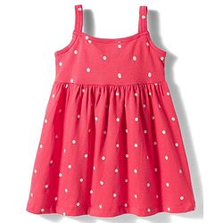 Babyhug Single Jersey Knit Sleeveless Frocks with Fruit & Polka Dot Print Bow Applique Pack of 2 - Multicolor