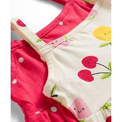 Babyhug Single Jersey Knit Sleeveless Frocks with Fruit & Polka Dot Print Bow Applique Pack of 2 - Multicolor