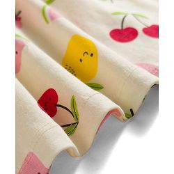 Babyhug Single Jersey Knit Sleeveless Frocks with Fruit & Polka Dot Print Bow Applique Pack of 2 - Multicolor