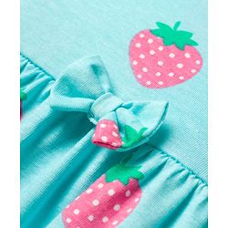Babyhug Single Jersey Knit Half Sleeves Frocks with Fruit Print & Bow Applique Pack of 2 - Multicolor