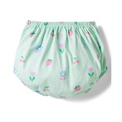 Babyhug Single Jersey Knit Half Sleeves Tropical Theme Printed Frock with Bloomer - Sea Green