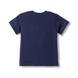 Babyhug Cotton Knit Half Sleeves T-Shirt & Capri Night Suit With Fairy & Castle Print - Navy Blue