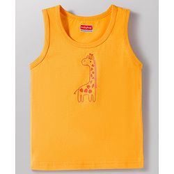 Babyhug 100% Cotton Knit Sleeveless Striped & Animal Printed Sando Vests Pack of 3 - Multicolor