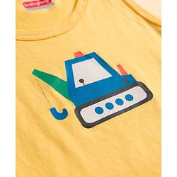 Babyhug 100% Cotton Knit Sleeveless Striped & Vehicles Printed Vests Pack Of 3 - Multicolour