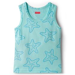 Babyhug 100% Cotton Single Jersey Knit Sleeveless Vests With Sea Life Print Pack of 3 - Multicolor