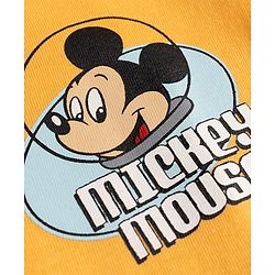 Babyhug Disney Single Jersey Knit T-Shirt with Half Sleeves & Mickey Mouse Graphic in Orange